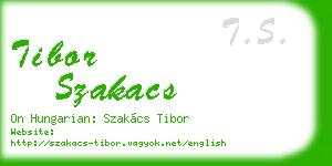 tibor szakacs business card